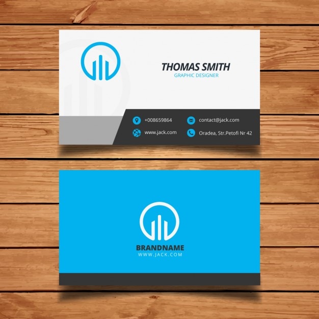 Blue corporate business card template