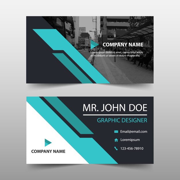 Blue corporate business card