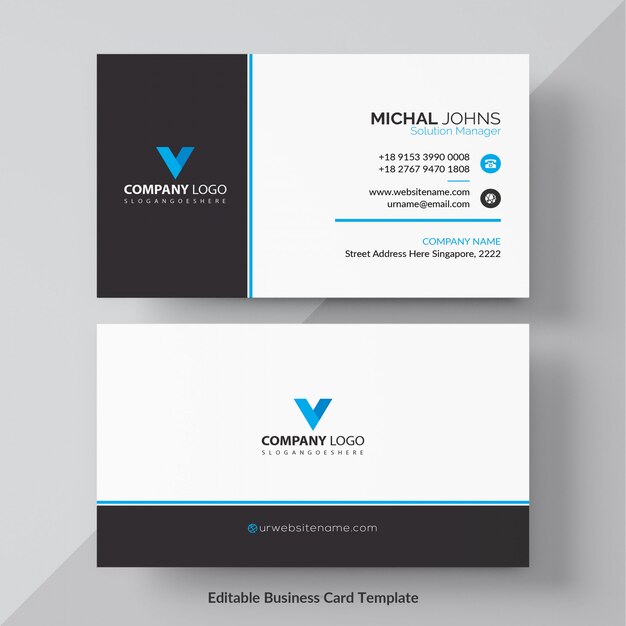 Blue Corporate card template