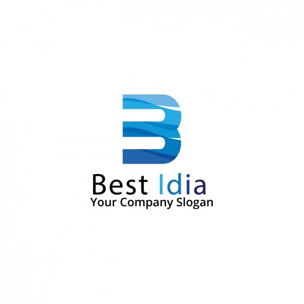 Бесплатное векторное изображение Синий корпоративный дизайн логотипа