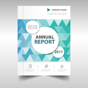 Blue creative annual report book cover template