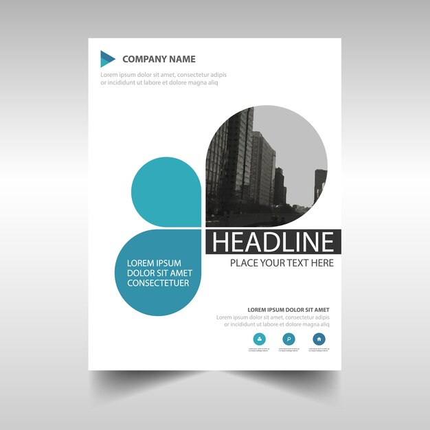 Blue creative annual report book cover template