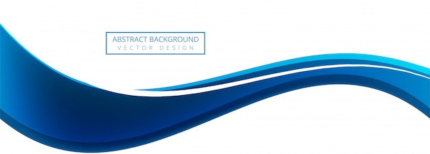 Blue creative business wave banner background