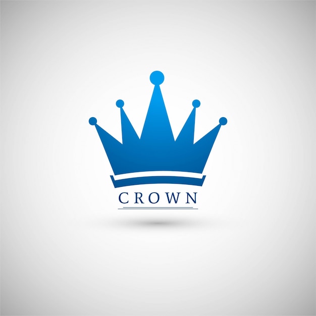 Free vector blue crown logotype