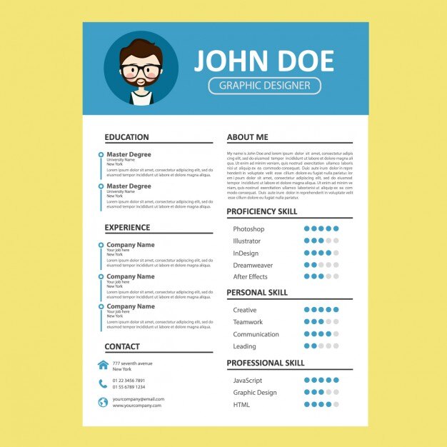 blue curriculum template