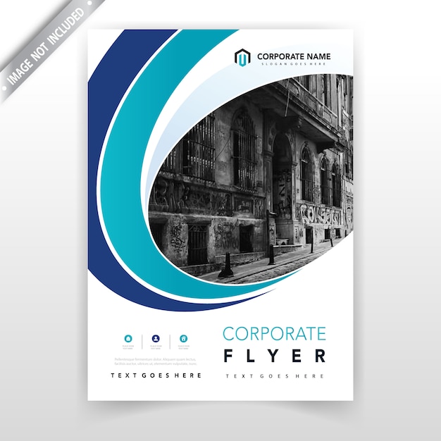 Free vector blue curve annual report cover