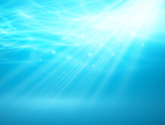 Free vector blue deep water and sea abstract natural background