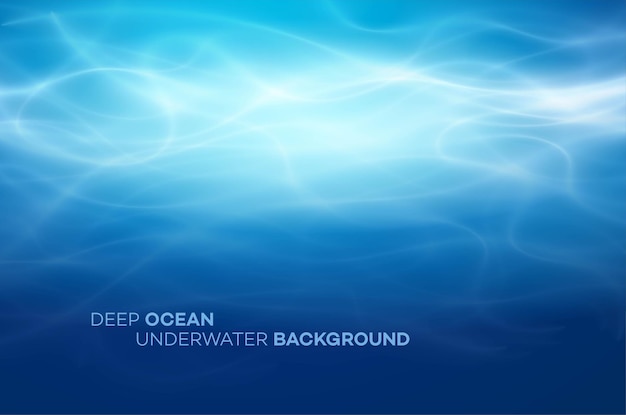 Синий глубоководный и морской абстрактный естественный фон