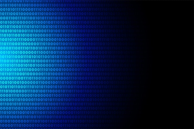 Free vector blue digital binary code data numbers background design