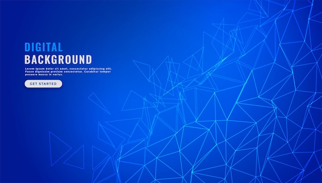 Free vector blue digital network mesh connection background