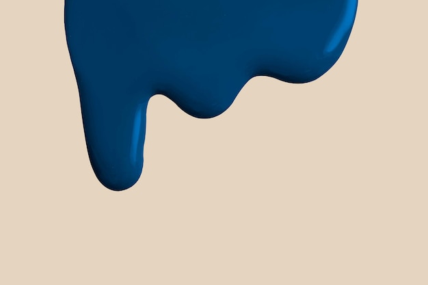 Free vector blue dripping paint border vector beige background in modern style