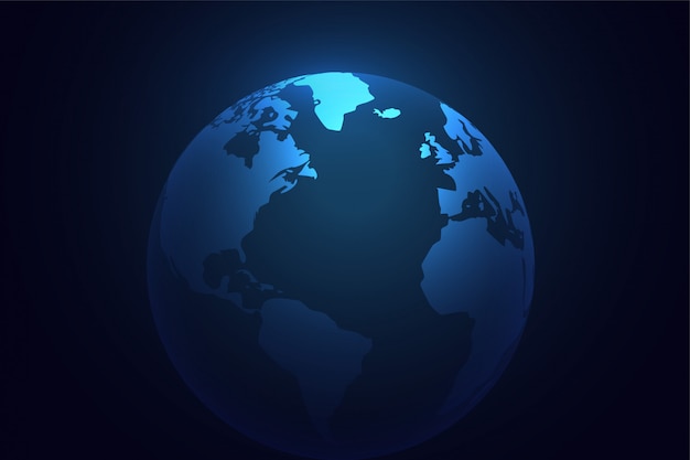 Free vector blue earth planet world background