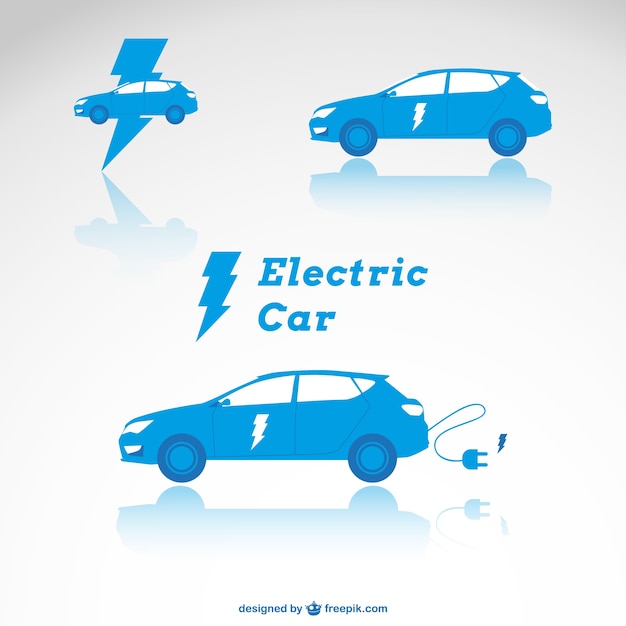 Blue electric cars