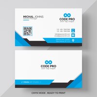 Blue elegant corporate card