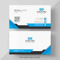 Free vector blue elegant corporate card