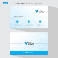 Blue elegant corporate card