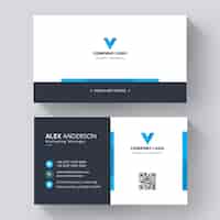 Free vector blue elegant corporate card