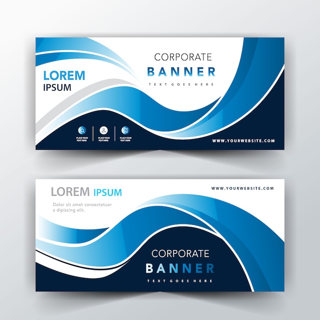 Free vector blue elegant header design