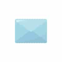 Free vector blue envelope flat style