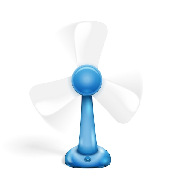 Blue fan isolated