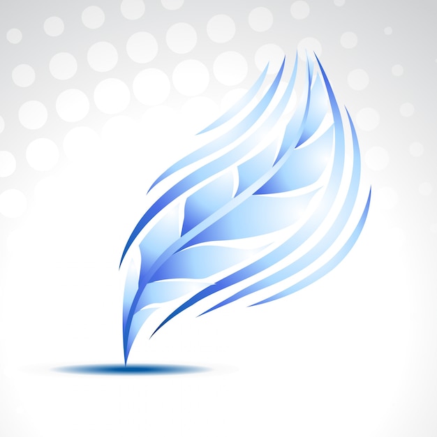 Free vector blue feather illustration