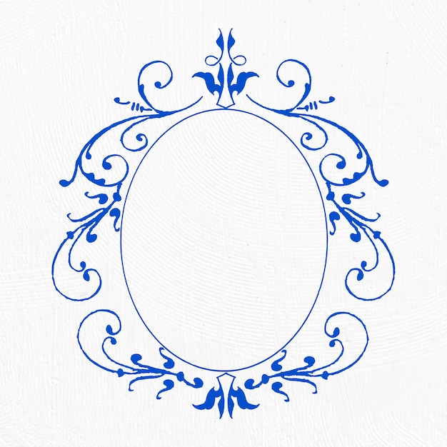 Blue filigree frame border