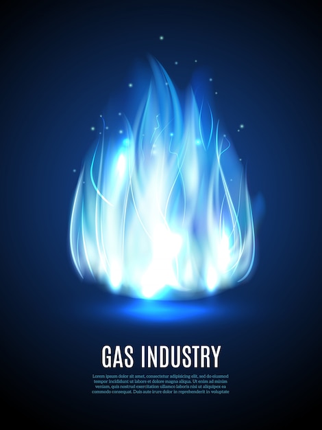 Free vector blue flame poster