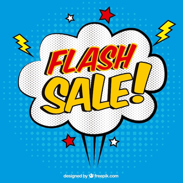 Blue flash sale background