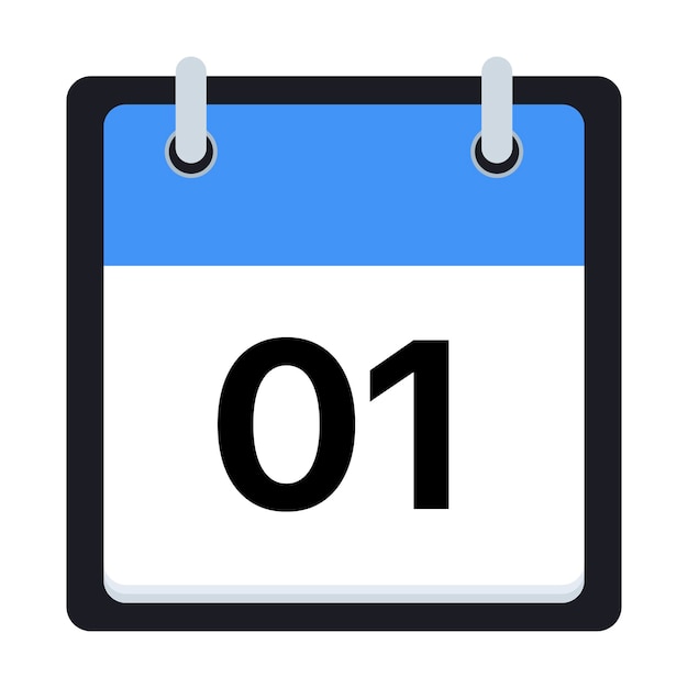 Free vector blue flat calendar
