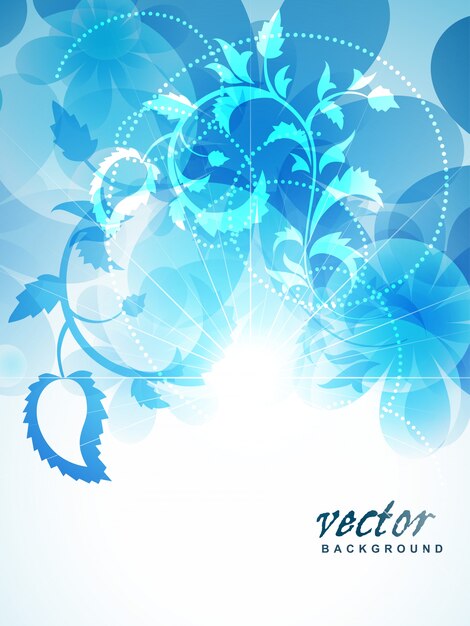 Blue floral background design