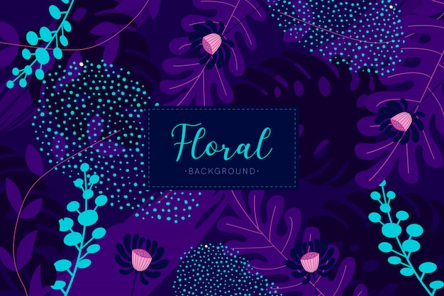 Blue floral background