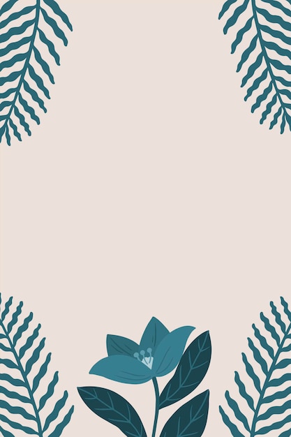 Free vector blue floral copy space on a pink background vector