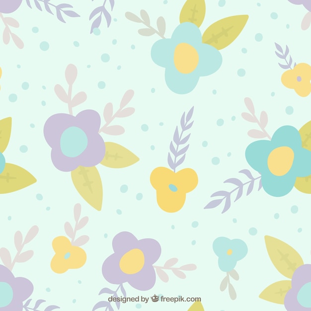 Free vector blue floral pattern