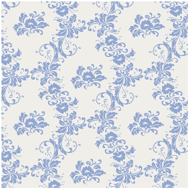 Blue flowers pattern background