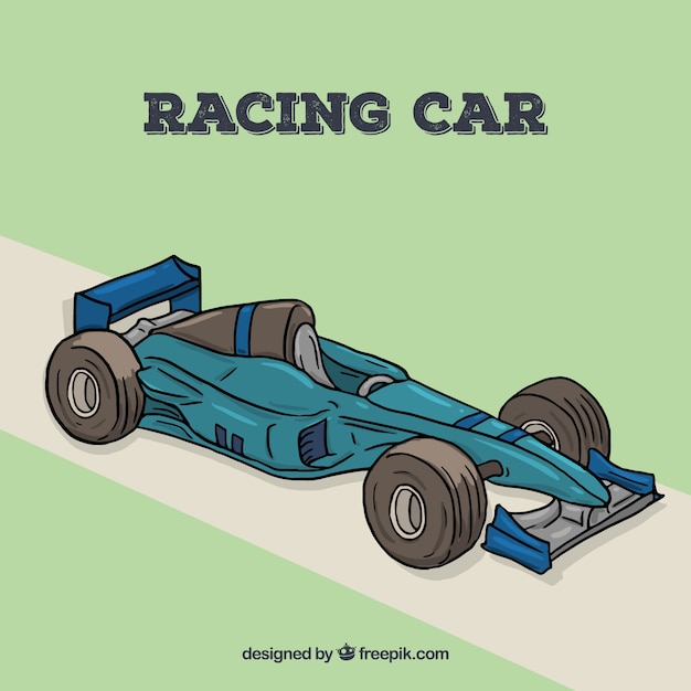 Free vector blue formula 1 racing car