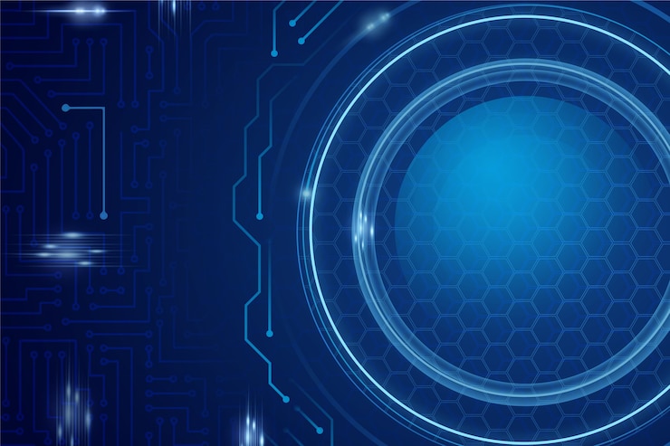 Free Vector blue futuristic technology background