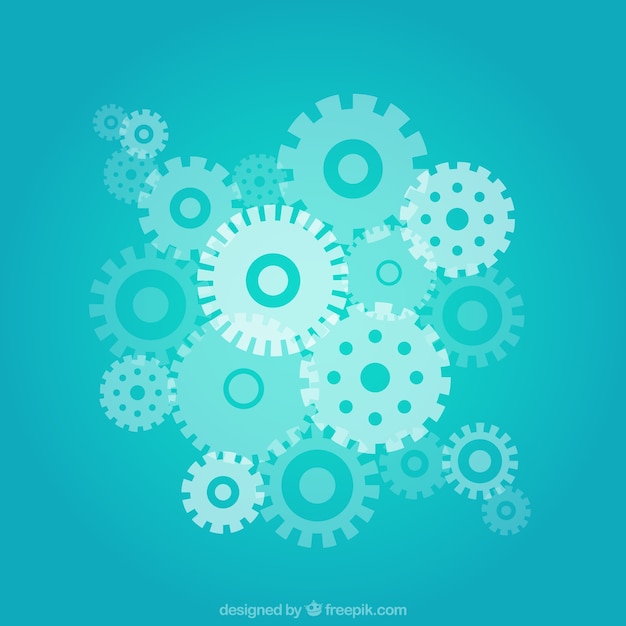 Free vector blue gears background
