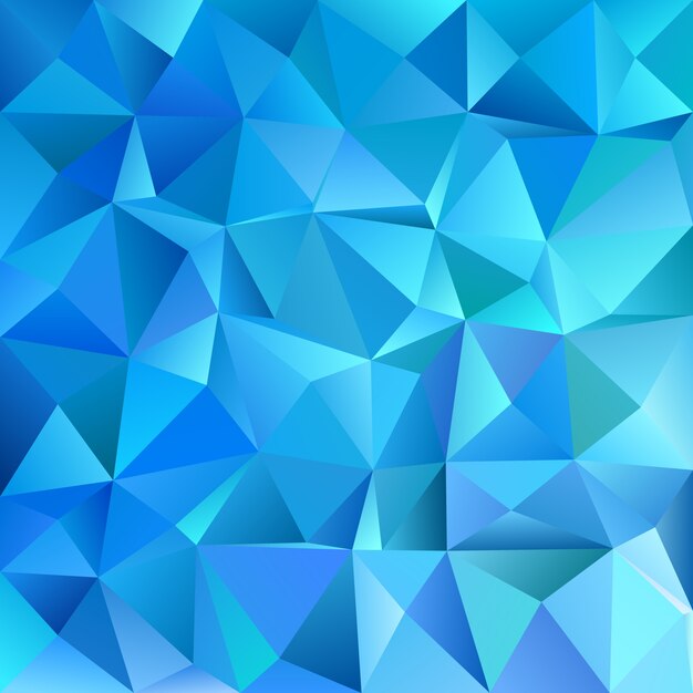 Blue geometric abstract chaotic triangle pattern background - mosaic vector graphic design