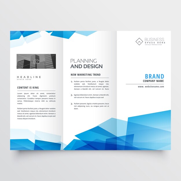 Free Vector Three Fold Flyer Template Universal Business Report Design