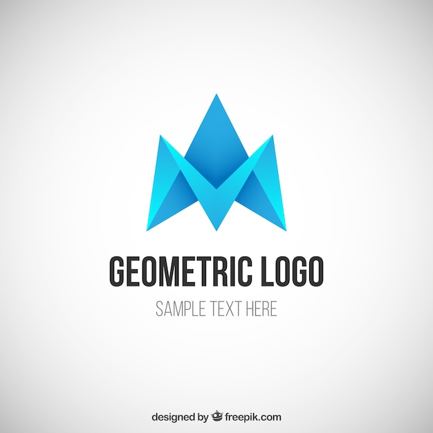 ブルー幾何学的なロゴ