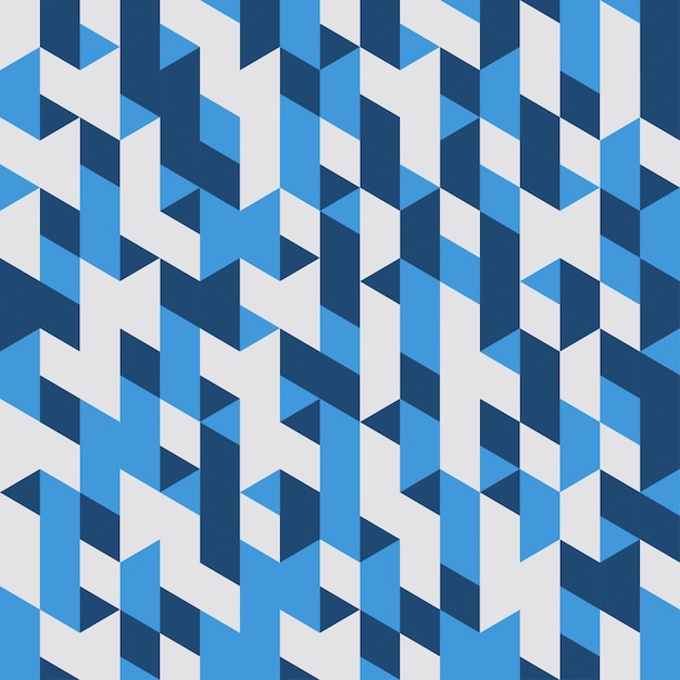 Blu geometrico seamless pattern sfondo astratto illustrazione vettoriale