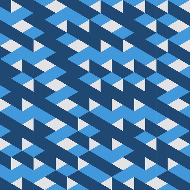 Free Vector blue geometric seamless pattern abstract background vector illustration