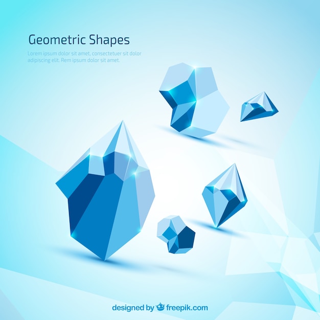 Free vector blue geometric shapes