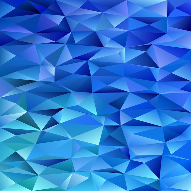 Free vector blue geometrical abstract triangle background - polygon vector illustration from colored triangles