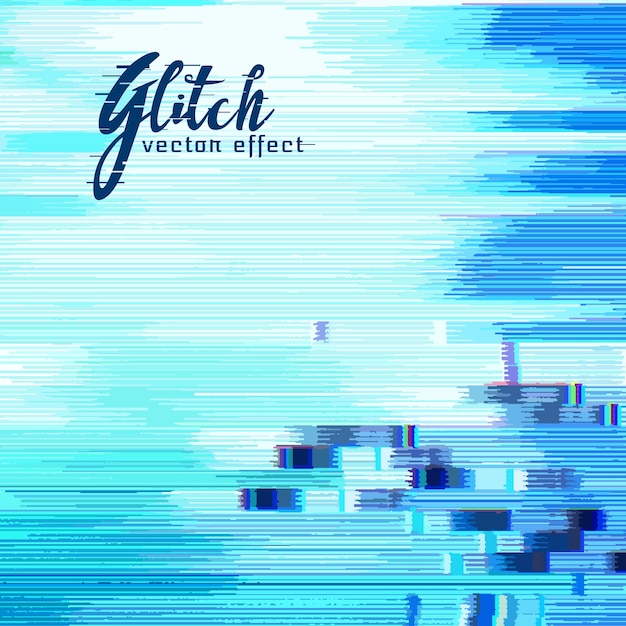 Blue glitch error background