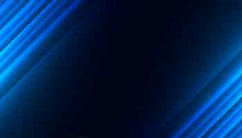 Free vector blue glowing diagonal lines abstract background design