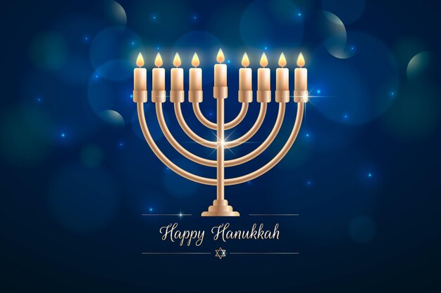 Blue and golden hanukkah