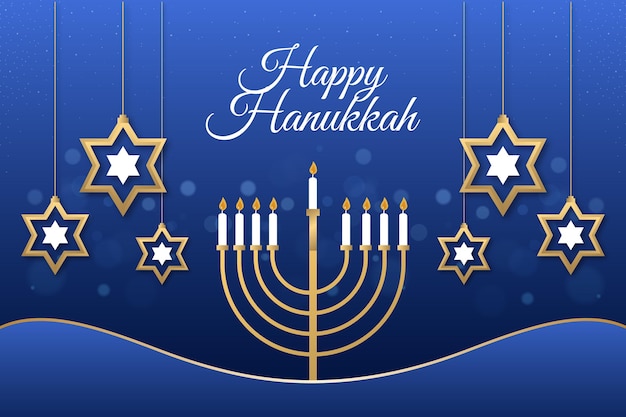 Blue and golden hanukkah