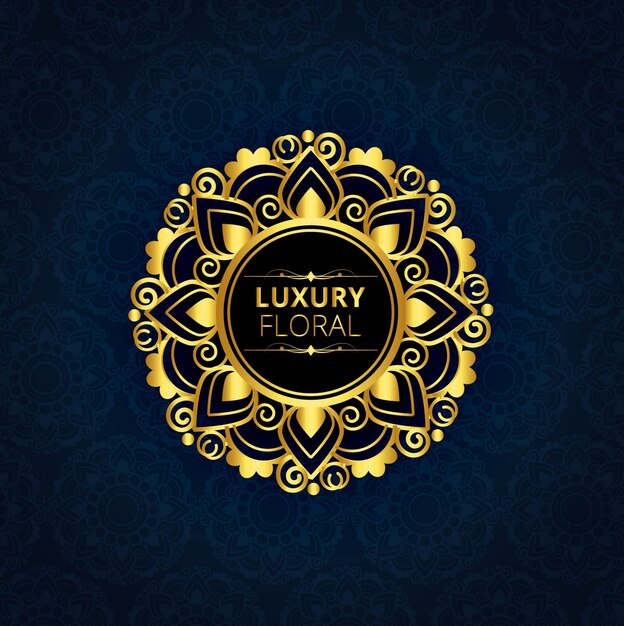 Blue and golden luxury background