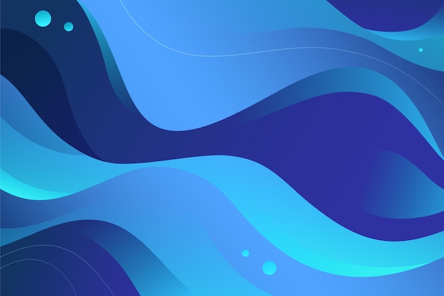 Blue gradient wavy background